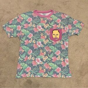 Odd Future Floral Tee with Pink and Green